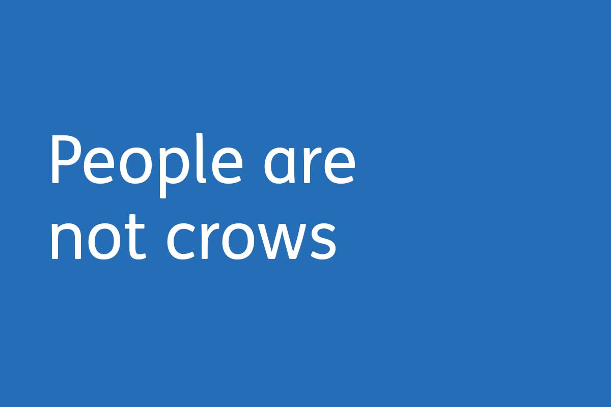 People are not crows