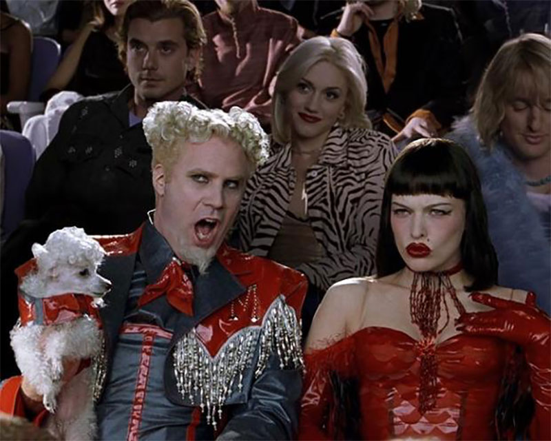 Screen grab of the scene in Zoolander when Muguatu says That Hansel's so hot right now