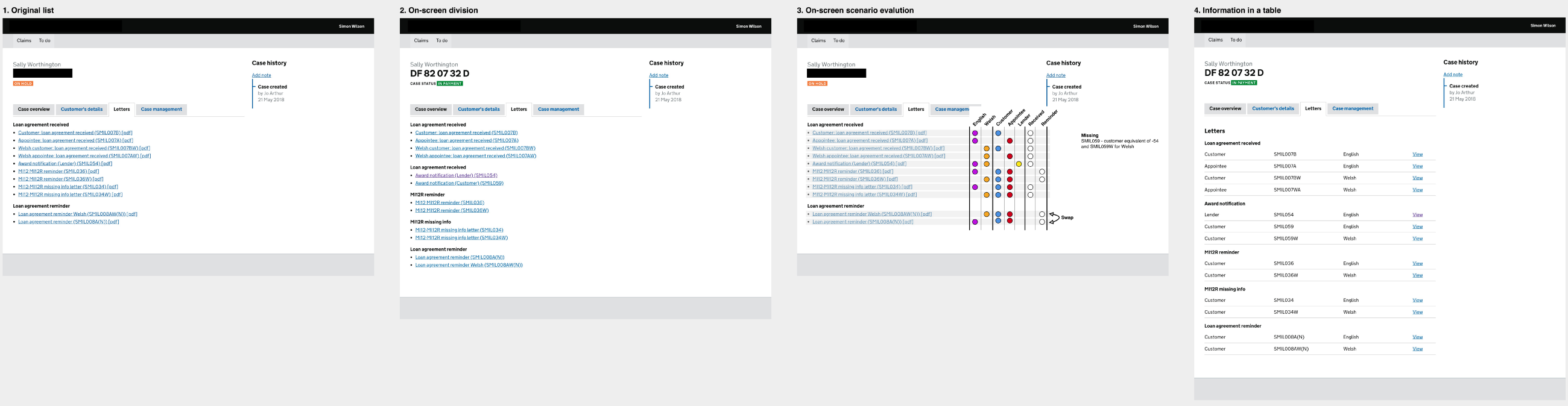 Four screens from my work this week. Probably took about 90 minutes to do the work on these screens.