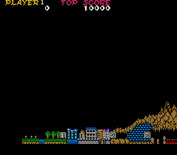 A grab of the animated map from the video game Ghosts N Goblins, showing the levels one by one, side by side