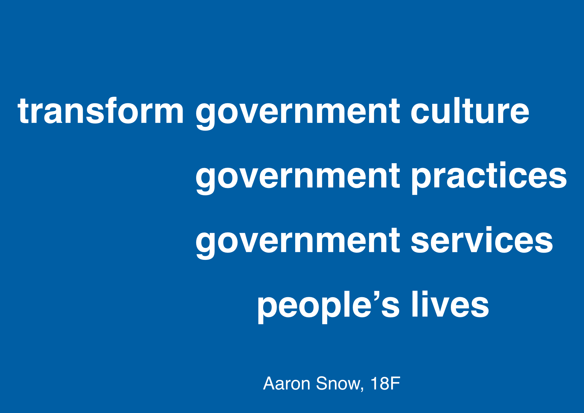 Transform government
